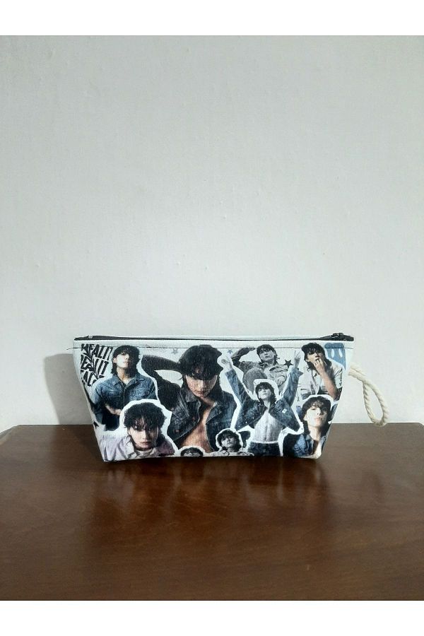 owl bag KPOP BTS Jungkook collage patterned pen holder makeup bag Trendyol
