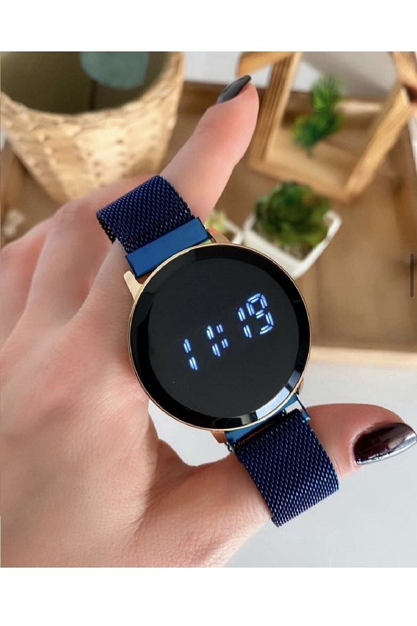 Spectrum Unisex Button LED Watch Magnetic Band Special Series Trendyol