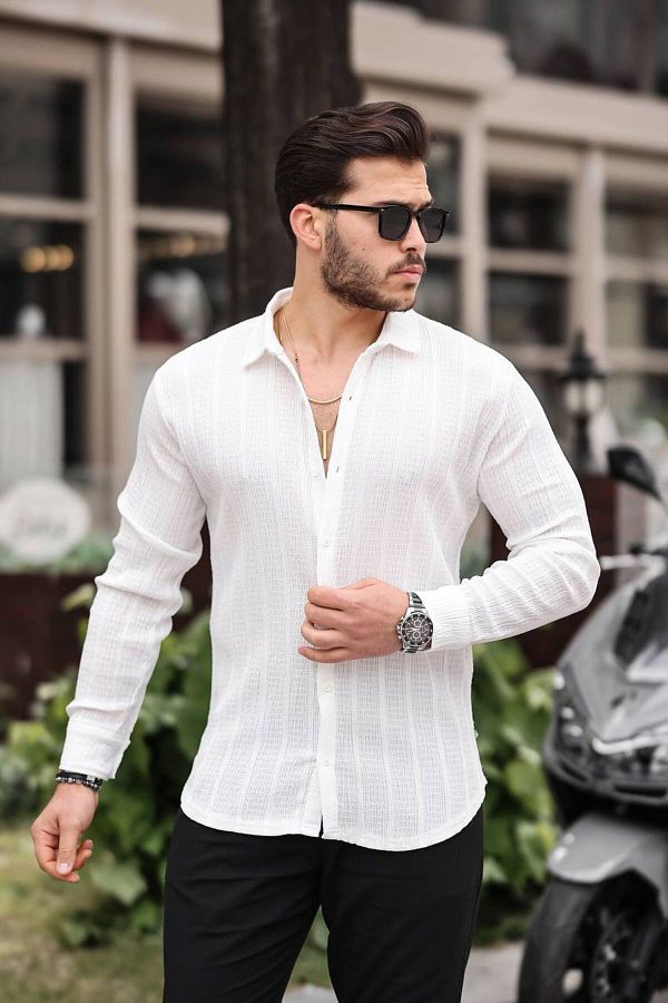 ZİNOX 2025 New Season - Striped Knitting Shirt, Regular Fit