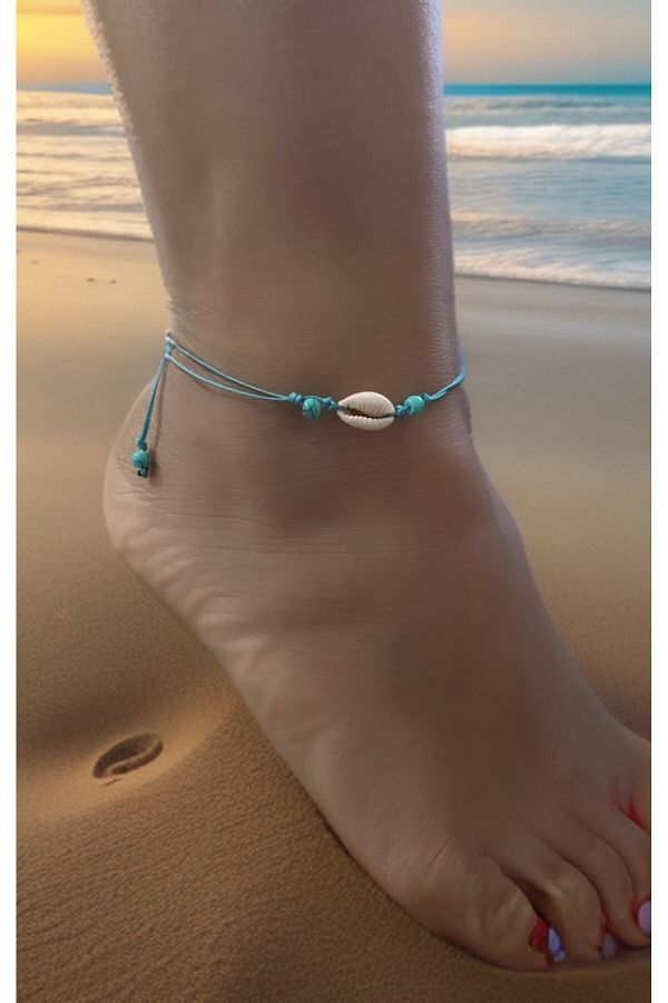 Arescollection-Seashell adjustable string anklets 1