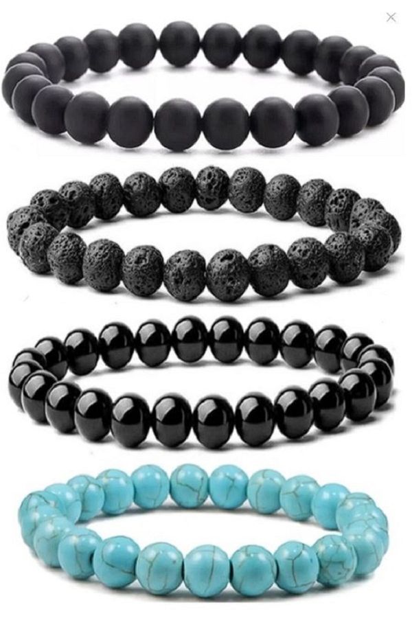 eHediyecim-4-Piece Power Luck and Balance Chakra Bracelet Set 1