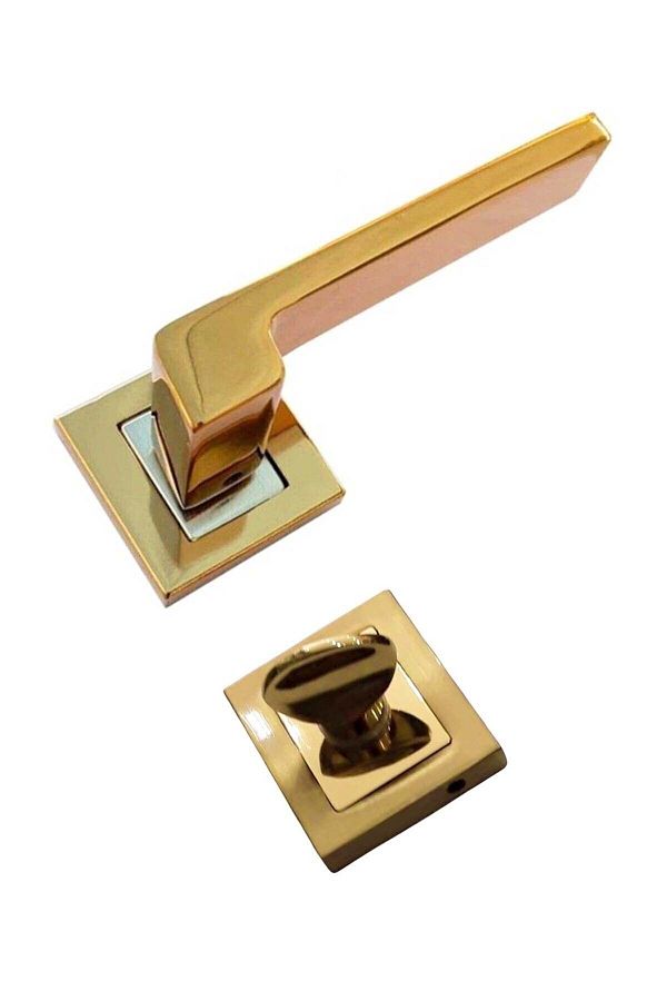 Sofuoğlu-Anka Albifirin Square Rosette Door Handle Wc - Bathroom Door Handle / for Wc Doors 1
