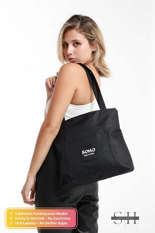 SOHO-Waterproof Soft Cloth - Arm and Shoulder Bag with Pockets, 3 Compartments with Zipper 1
