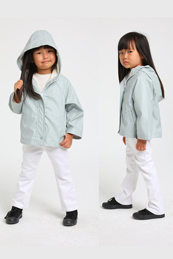 Teeny Weeny Kids Unisex Çocuk Su Geçirmez Kapüşonlu Yağmurluk