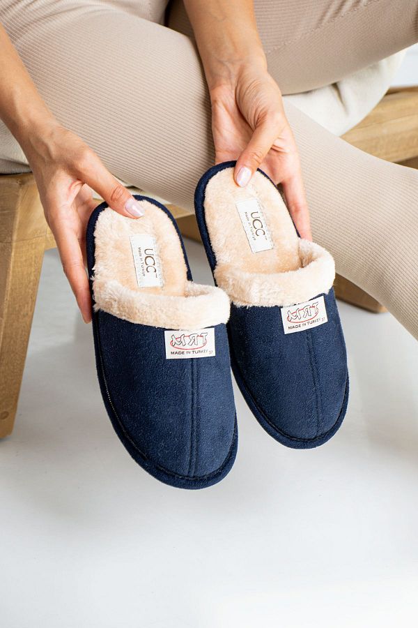 Fogs Fluffy House Slippers for Men and Women Noiseless Furry Washable Sole Trendyol