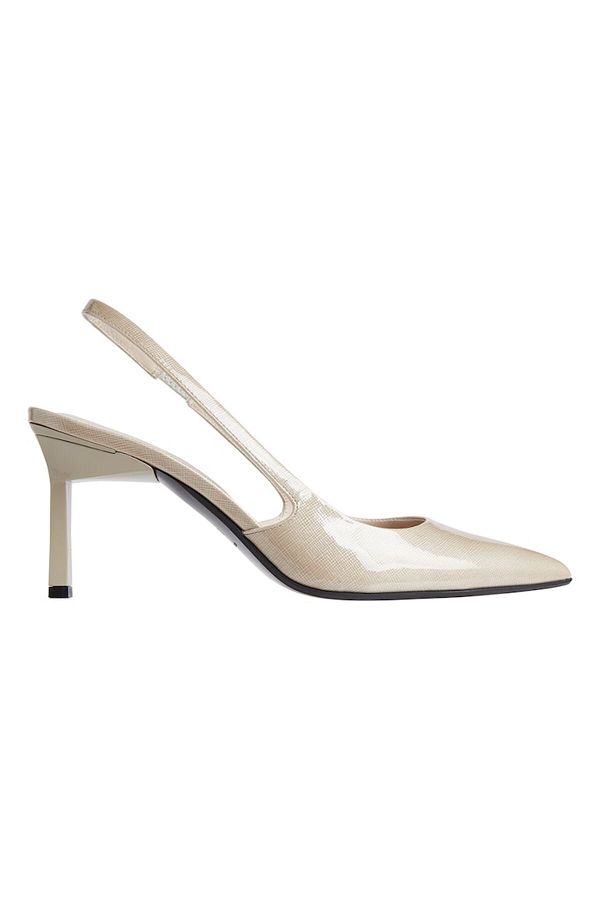Calvin Klein High Heeled Beige Women s Leather Shoes Comfortable Use Hw0Hw02068 Ace Trendyol