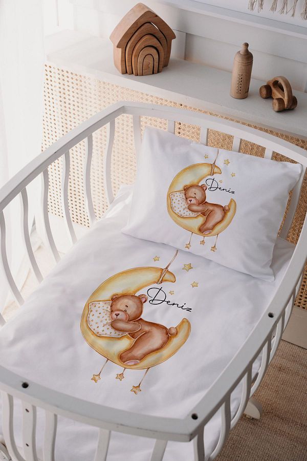 Lilabio mother s Side Crib Bedding Set 100 Cotton Satin Trendyol
