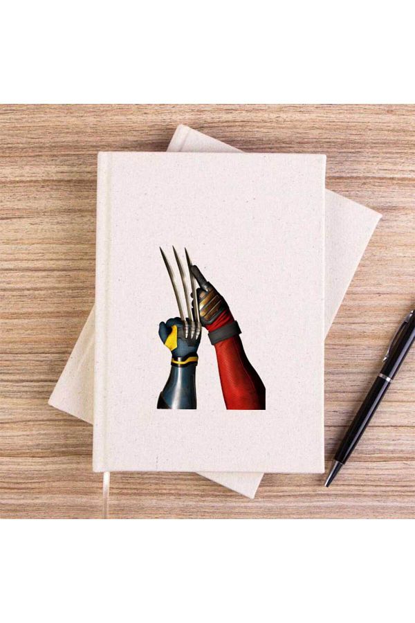 Z zepplin-دفتر ملاحظات قماشي غير مبطن من Deadpool Wolverine 1