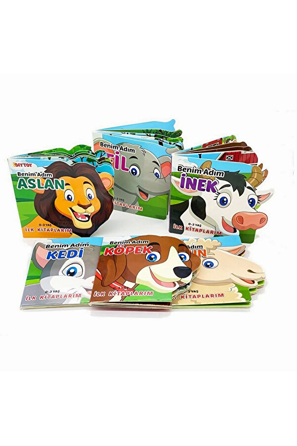 Apexma 6'lı Ben Kim Hayvanlar Eğitici Kitap -  Çocuklar İçin Resimli 6 Adet Eğitici Aktivite Kitaplar Seti