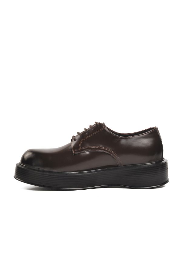 AYAKMOD Men s Classic Leather Shoes Premium 2128 Brown Wide Fit Trendyol