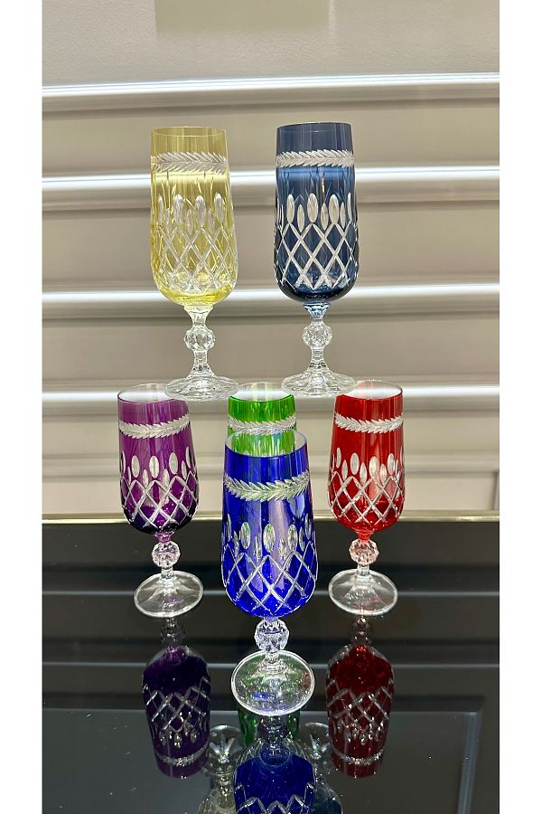 Bohemia-Crystal Colored Coffee Side Water Glass 1