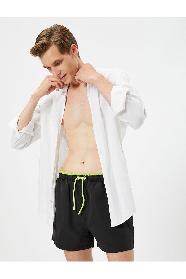 White lace swim shorts discount