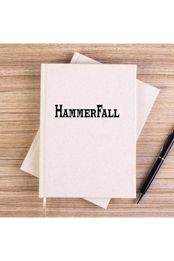 Z zepplin-دفتر ملاحظات قماشي غير مبطن بنص Hammerfall 1