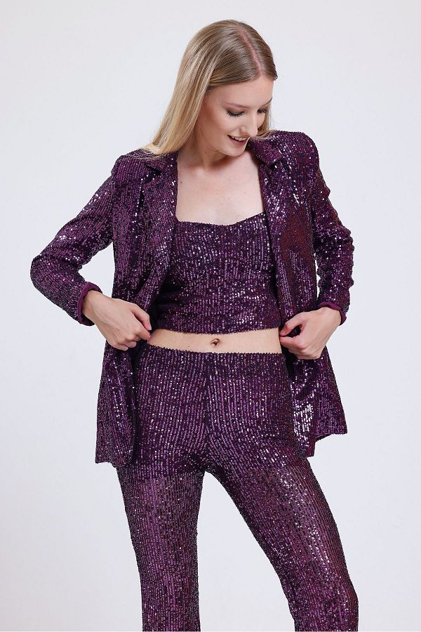 Purple evening jacket deals