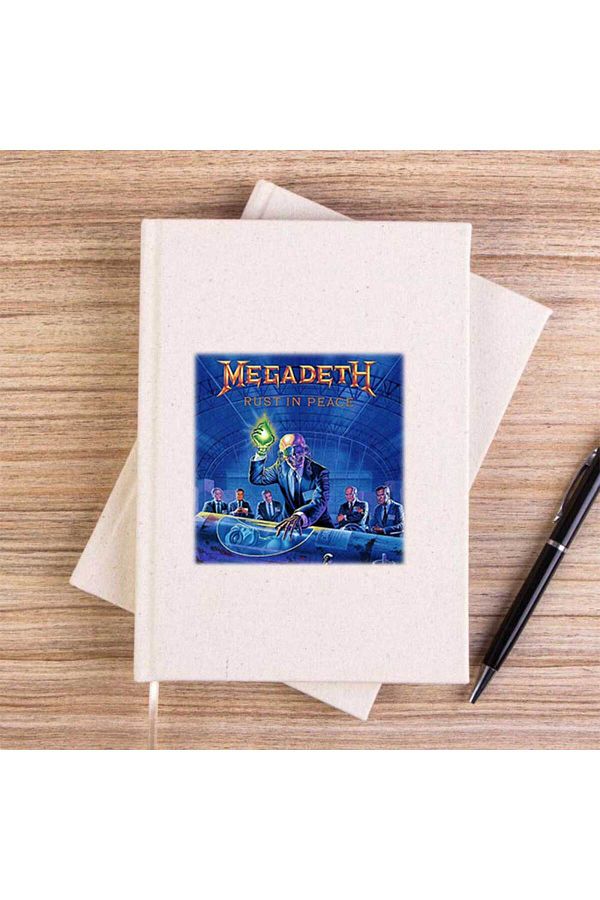 Z zepplin-دفتر ملاحظات من القماش غير المبطن من Megadeth Rust in Peace 1
