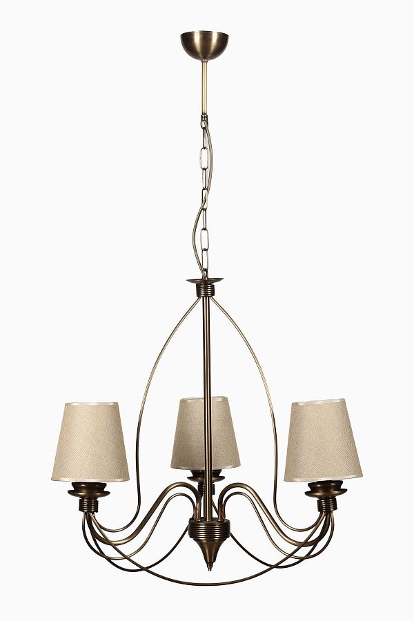 Lumexx-Berfin Set of 3 with Antique Wicker Lampshade - 7758-3 1