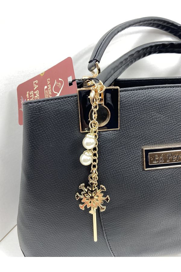 La Perla Black Women s Stylish Large Size Women s Shoulder Bag with Accessories Trendyol