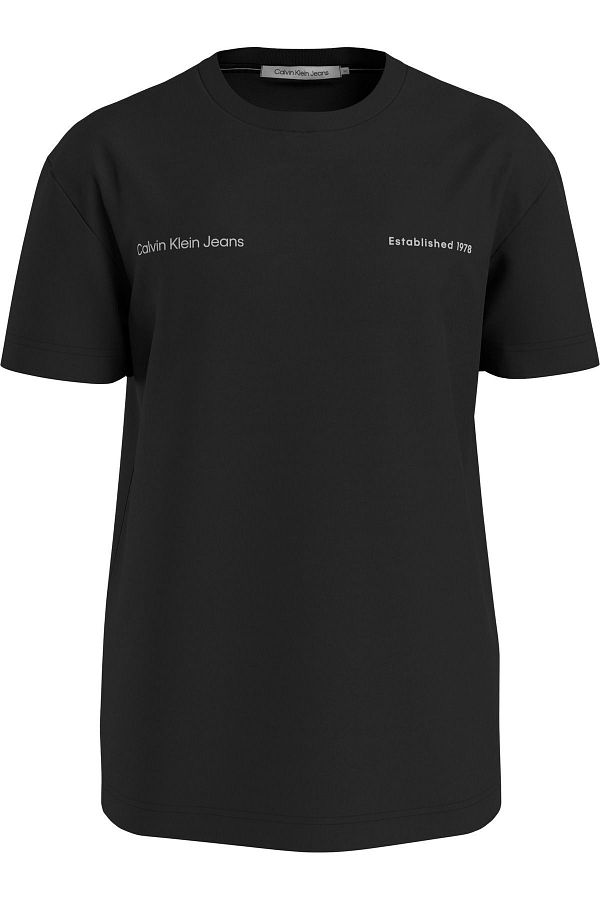 Calvin Klein Men's Brand Logo Cotton Black T-Shirt Suitable