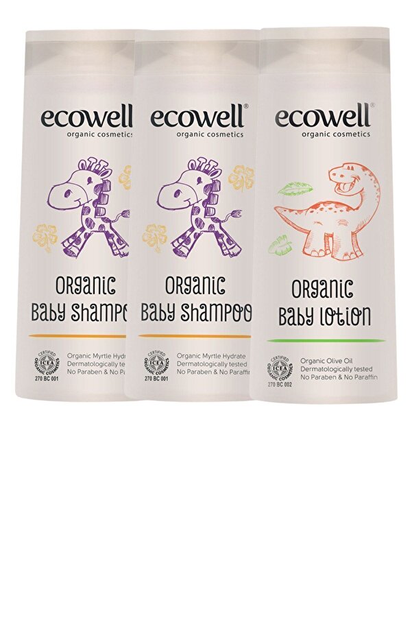 Ecowell Organik Bebek Şampuanı 2 Adet Bebe Losyonu