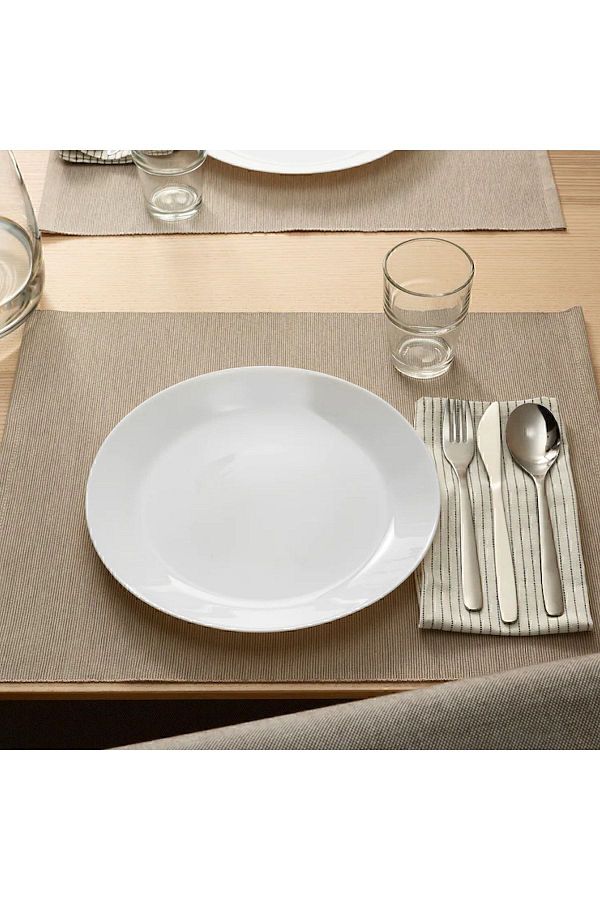 IKEA Oftast 25 Cm White Plate Dinner Plate Special Hardened Tempered Glass Trendyol