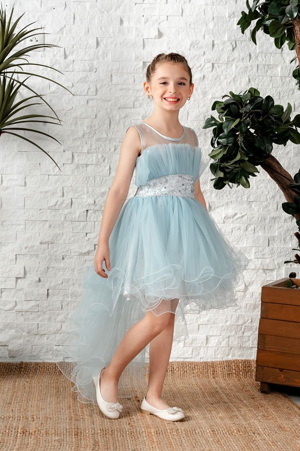 lillia kids Elegant Tulle Girl s Evening Dress Graduation Dress Trendyol