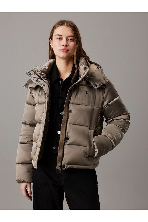 Satin puffer cheap