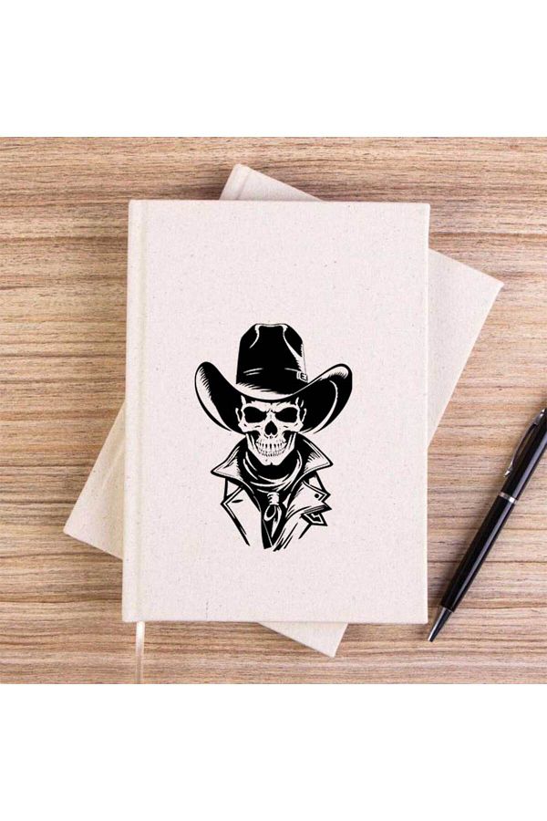 Z zepplin-Mr. Cowboy Unlined Canvas Notebook 1