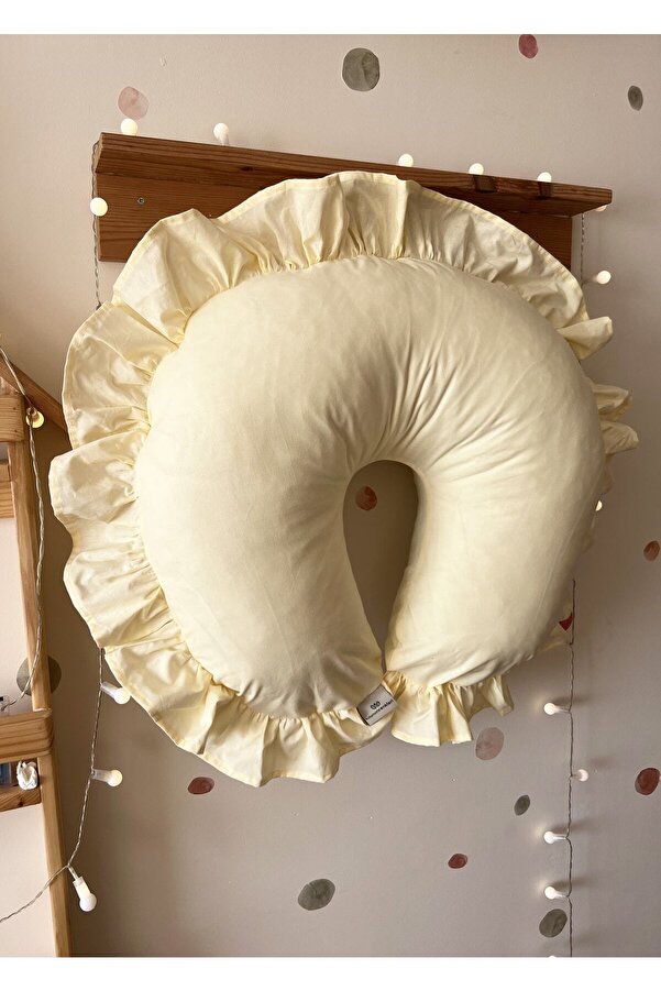 Lulunun Renkleri Yıkanabilir Dış Kılıflı Emzirme Yastığı / Hamile Destek Minderi/Bebe Sarısı