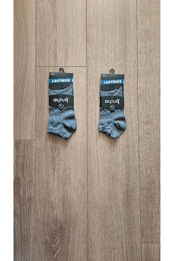Aytuğ-AYTUĞ 2 - Ανδρικές κάλτσες μπαμπού Group Grey Elastic Couple Booties 1