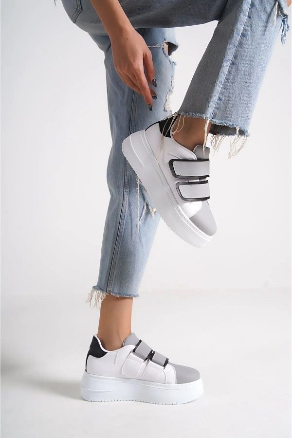 Scarpe Butik Inter Double Velcro Thick Sole Sneaker Sports Shoes Trendyol