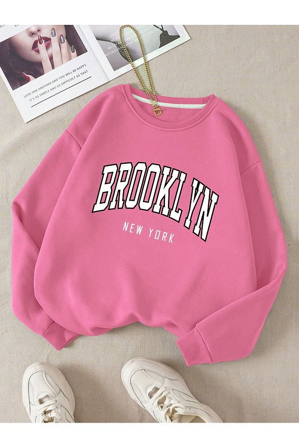 Pink brooklyn sweatshirt outlet