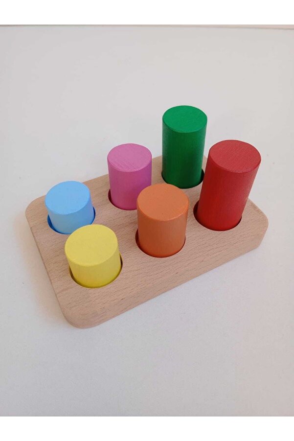 Moccotoys Montessori Eşleştirme Tablalı Silindirler 6 Lı