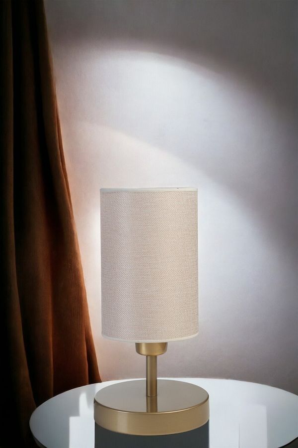 Lumexx-Rumeili Open Wicker Antique Table Lamp - With Lampshade 1