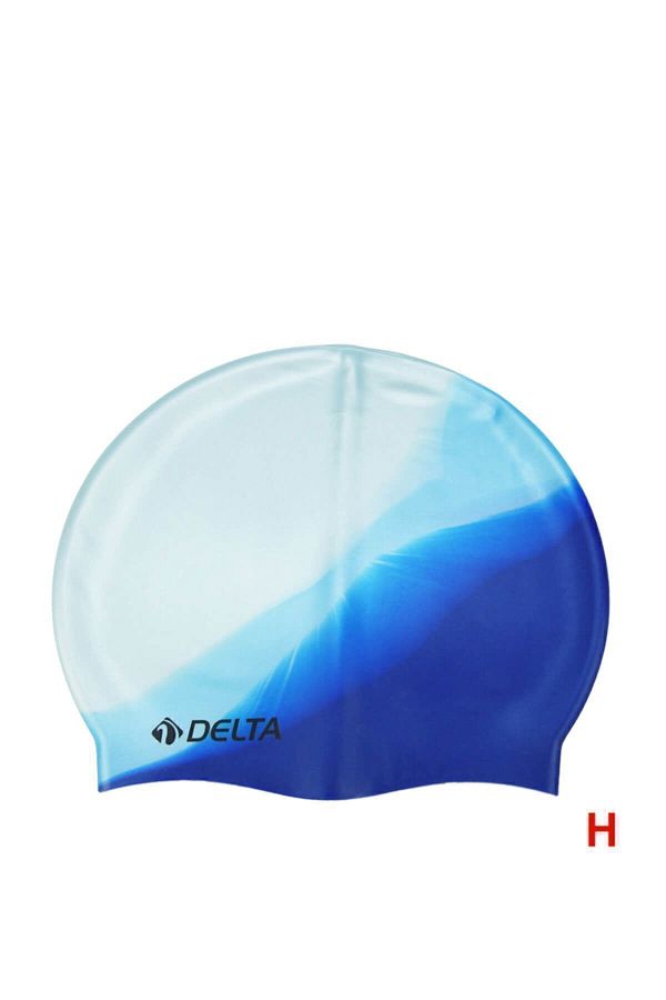 Delta-Silicone Bone Swimmer Pool Sea Cap (Rainbow Pattern) 1