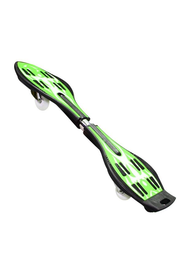 Delta-2 Wheels Custom Skateboard Waveboard Design For Surfing Enjoyment On The Road Skateboard GREEN 1