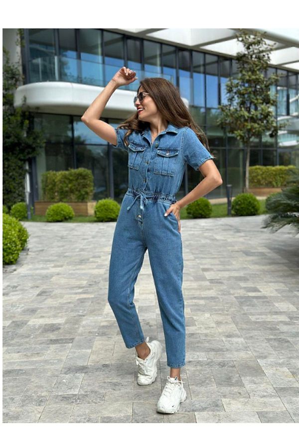 Shirt collar jumpsuit 2025