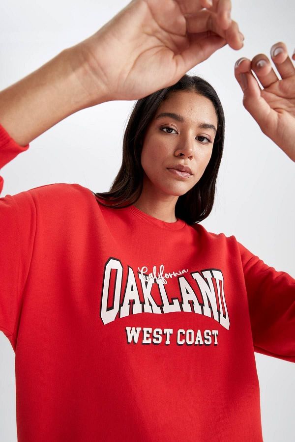 Crew neck tunic sweatshirt best sale