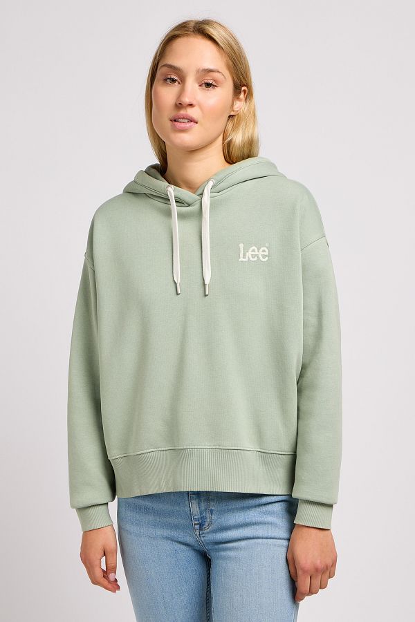 Lee Essential Hooded Gray Hoodie Trendyol