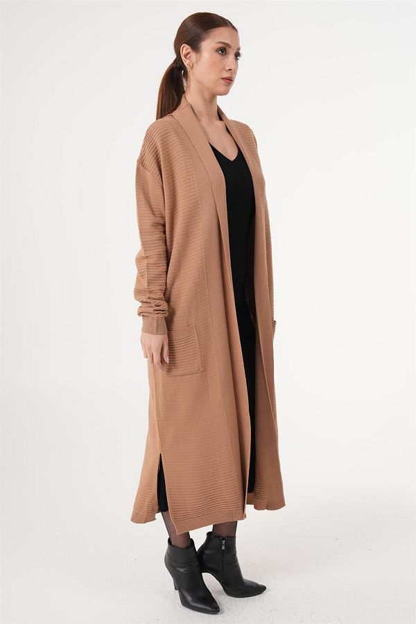 Long cardigan with slits on the side 2025