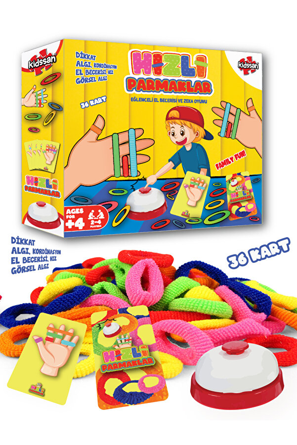 kidssan games Hızlı Parmaklar Eğitici Ve Eğlenceli Kutu Oyunu Metal Zilli