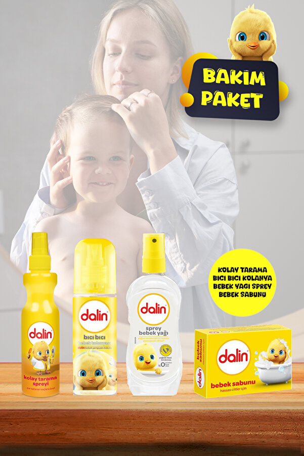 Dalin Bebek Bakım Seti - Kolay tarama - Sabun - Bebek Yağı