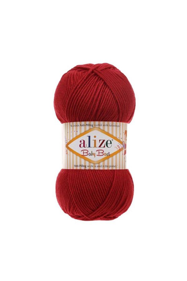 Alize-Baby Best Anti-pilling Baby Knitting Yarn 106 Red 1