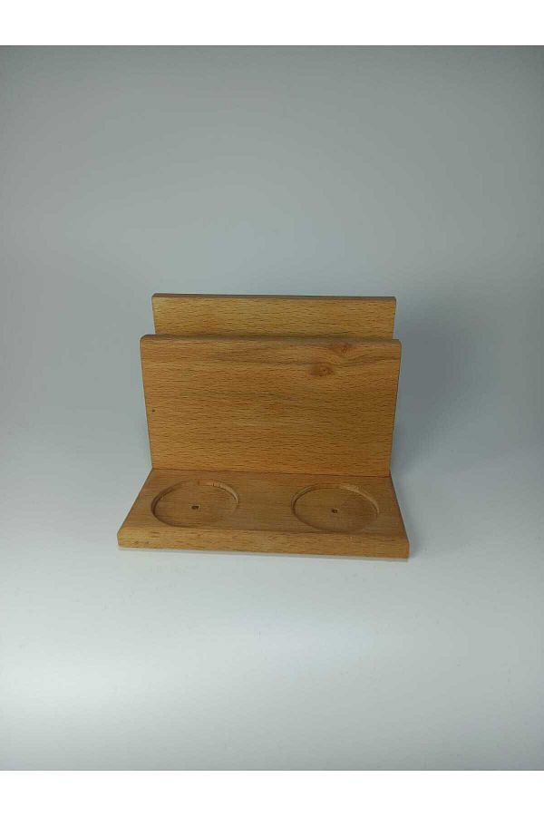 ProffArt-Wooden Napkin Holder Salt Holder Black Pepper Holder Wooden Spice Holder 1