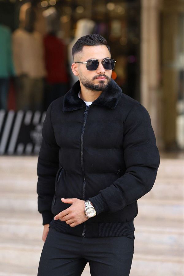Suede puffer store