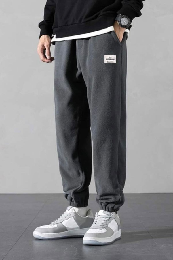 North London Fleece Oversized Anthracite Men's Sweatpants