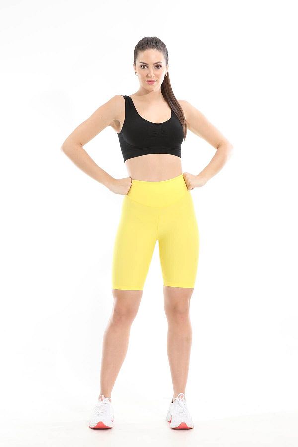LIWITS-Extra High Waist Lycra Nylon Leggings - Gathering and Push-Up Features Shows Fit Above the Knee 1