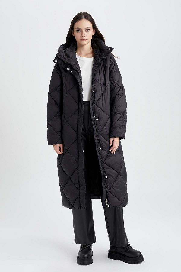 DeFacto-Wasserdichter, langer Parka mit Kapuze - A1151ax23au 1