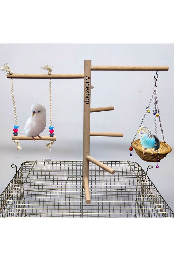 aliceshop-Cage Top Game Platform with Budgie and Sizes - Suitable 1
