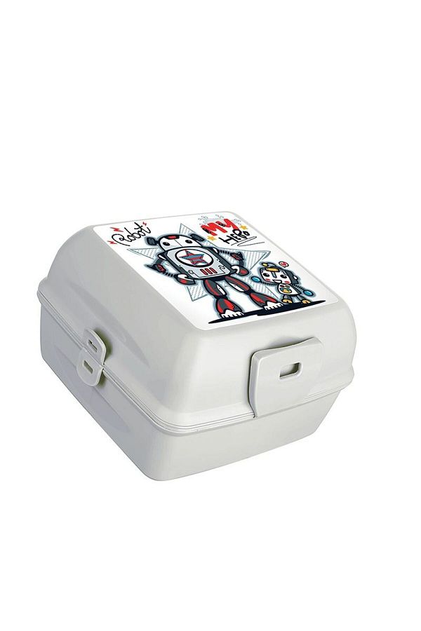 Gönül İşlerim-LOCKING LID, 4 COMPARTMENTS FEEDING SET & LUNCH BOX WITH SPOON AND FORK 1