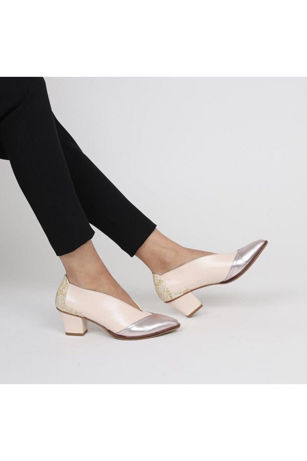 Cream leather shoes online